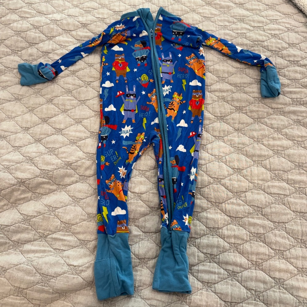Little sleepies super hero pajamas